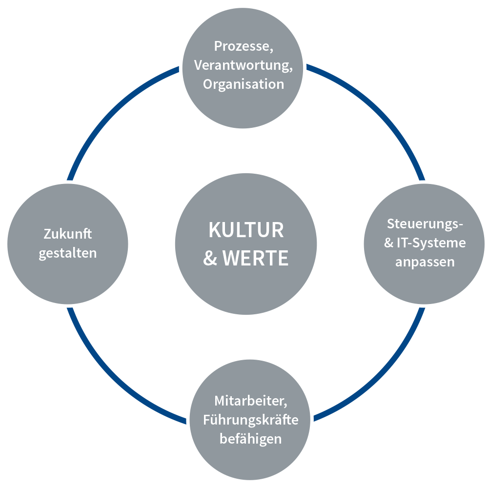 Kultur und Werte im Unternehmen: Veränderungen im Unternehmen gestalten